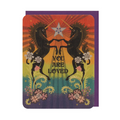 Double Unicorn Wood Greeting Card