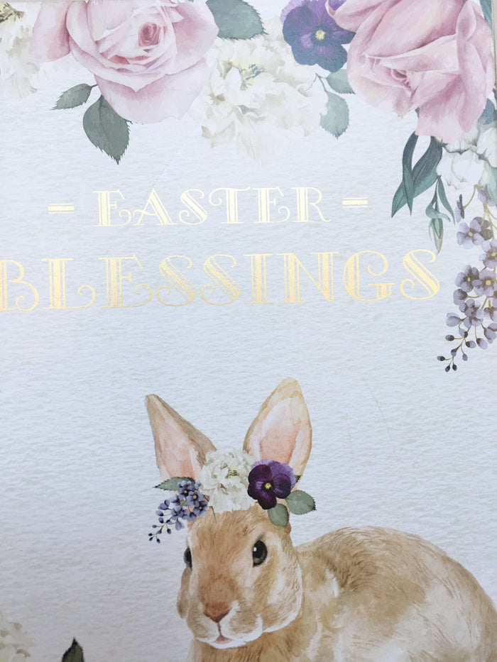 Easter Blessings With Bunny Sign