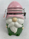Easter Ceramic Gnome Figural Fun Hinged Jar