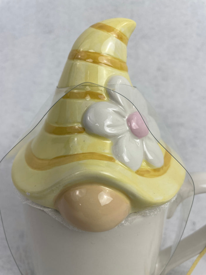 Easter Gnome Welcome Spring Ceramic Mug With Lid