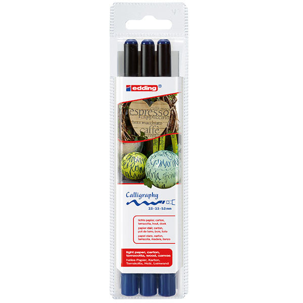 edding 1255 Calligraphy Pen 3 Assorted by edding at Cult Pens