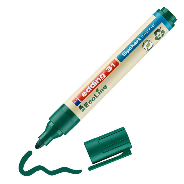 edding EcoLine 31 Flipchart Marker Set of 4 by edding at Cult Pens