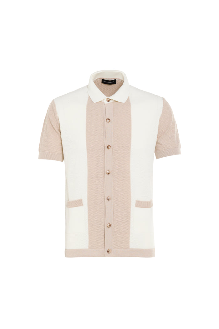 Ekru Liguria Full Button Knit