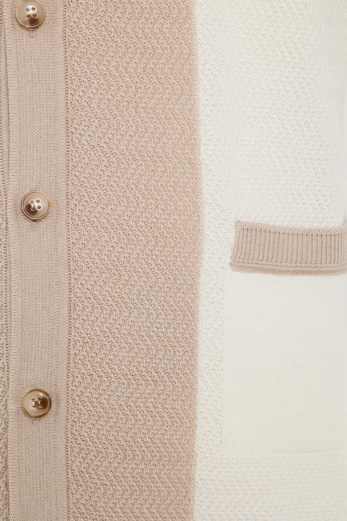 Ekru Liguria Full Button Knit