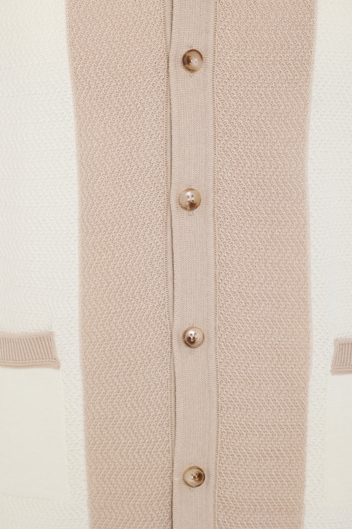 Ekru Liguria Full Button Knit