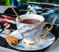 Elegant Ceramic Coffee Cups, 6.8 oz Tea Cup and Saucer in Gift Box as Birthday Gift, Beautiful British Tea Cups, Royal Porcelain Tea Cup Set-Paintingforhome