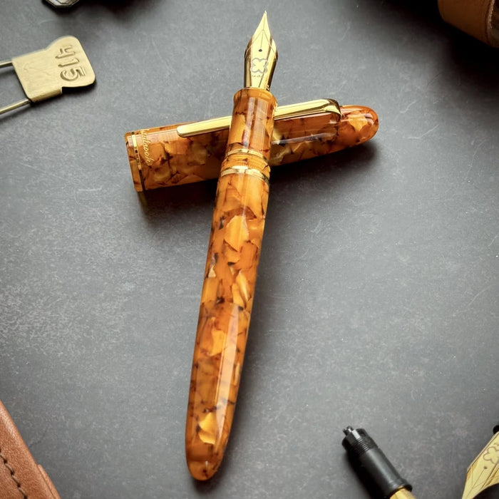 Esterbrook Estie Fountain Pen Honeycomb With Gold Trim