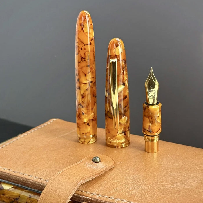 Esterbrook Estie Fountain Pen Honeycomb With Gold Trim