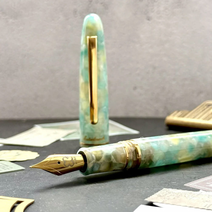 Esterbrook Estie Fountain Pen Sea Glass with Gold Trim