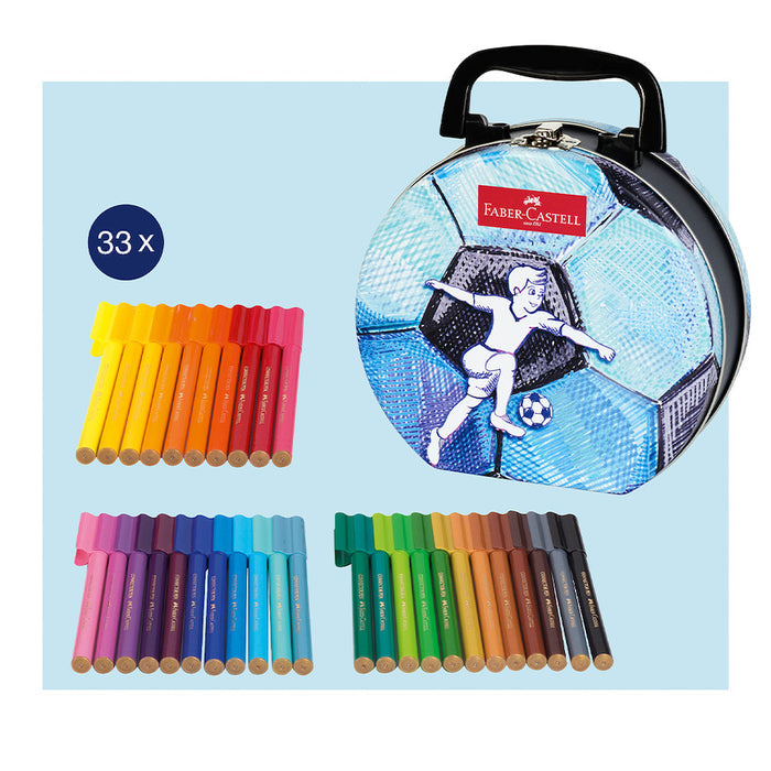 Faber-Castell Connector Pen Soccer Suitcase of 33 by Faber-Castell at Cult Pens