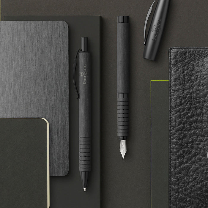 Faber-Castell Essentio Aluminium Ballpoint Pen Black by Faber-Castell at Cult Pens