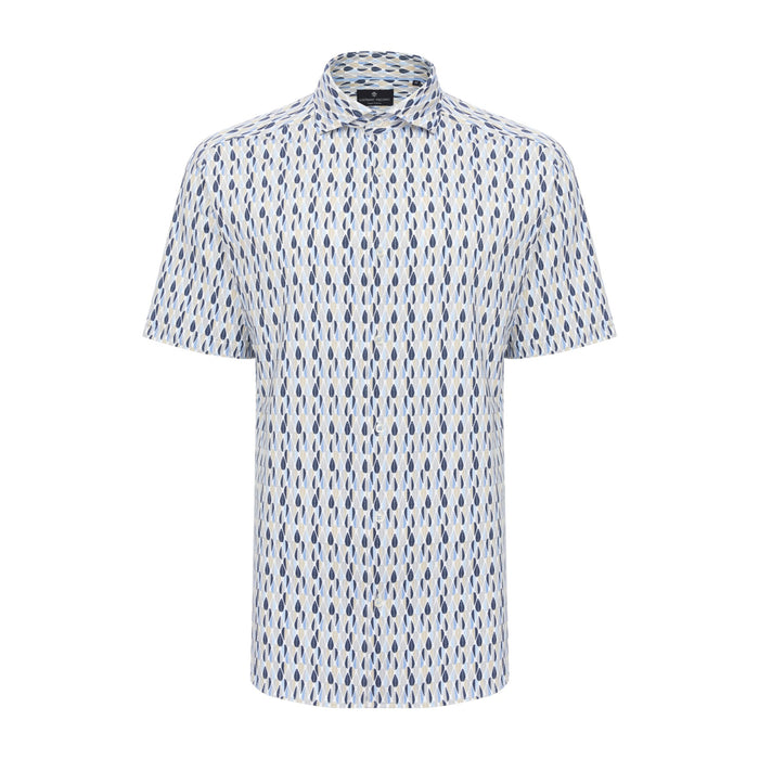Feathers Print Short Sleeve Shirt