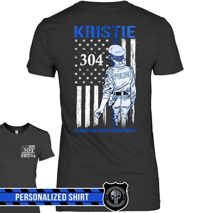 Apparel XS / Black Personalized Shirt - Female Police Officer - Police Department - Standard Women's T-shirt - DSAPP
