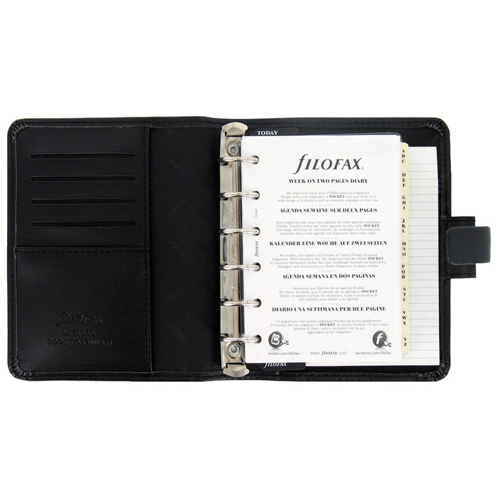 Filofax Metropol Pocket Organiser Black by Filofax at Cult Pens