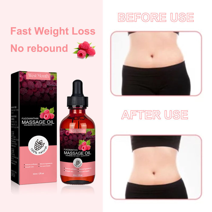 Huile de massage raffermissante pour ventre, corps affinant et amincissant, idéale pour modeler la silhouette.