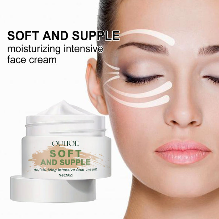 Crème anti-âge raffermissante pour le visage, soin anti-rides pour réduire les rides et améliorer la fermeté de la peau.