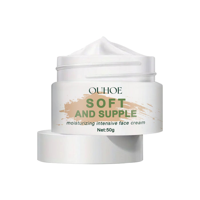 Crème visage anti-âge raffermissante et anti-rides pour réduire les rides et améliorer l'élasticité de la peau.