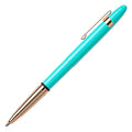 Fisher Space Pen Bullet Pressurised Ballpoint Pen Tahitian Blue with Gold Grip and Clip by Fisher Space Pen at Cult Pens