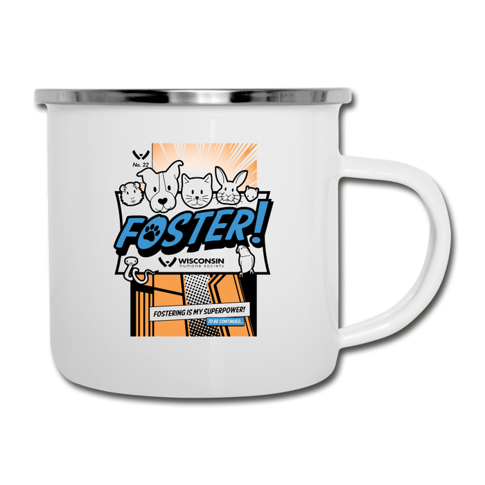 Foster Comic Camper Mug - white