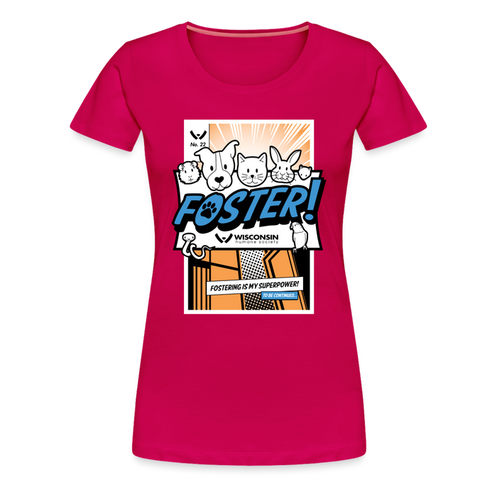 Foster Comic Contoured Premium T-Shirt - dark pink