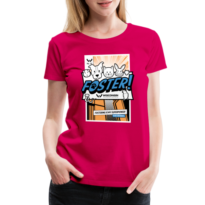 Foster Comic Contoured Premium T-Shirt - dark pink