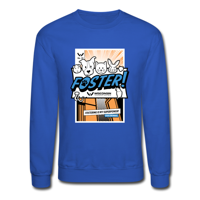 Foster Comic Crewneck Sweatshirt - royal blue