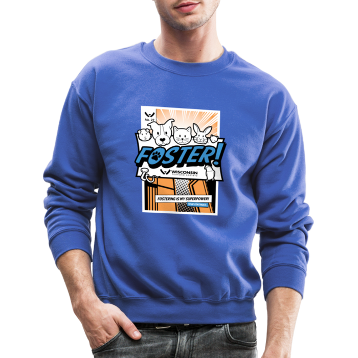 Foster Comic Crewneck Sweatshirt - royal blue