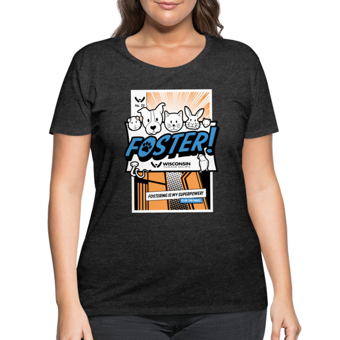 Foster Comic Curvy T-Shirt - deep heather