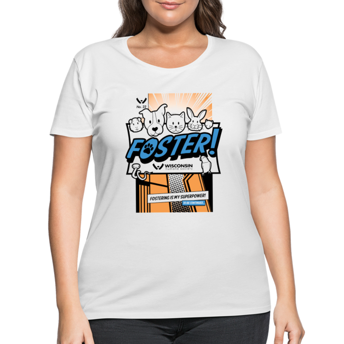 Foster Comic Curvy T-Shirt - white