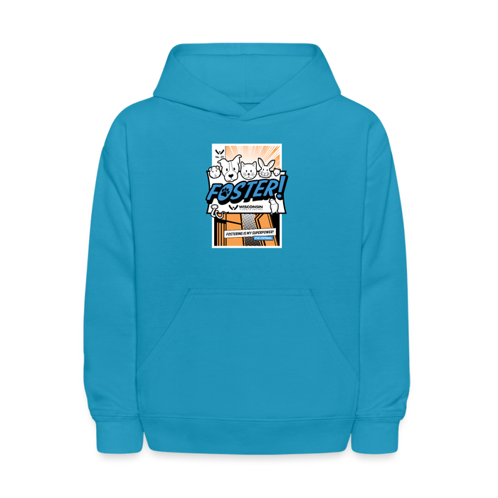 Foster Comic Kids' Hoodie - turquoise