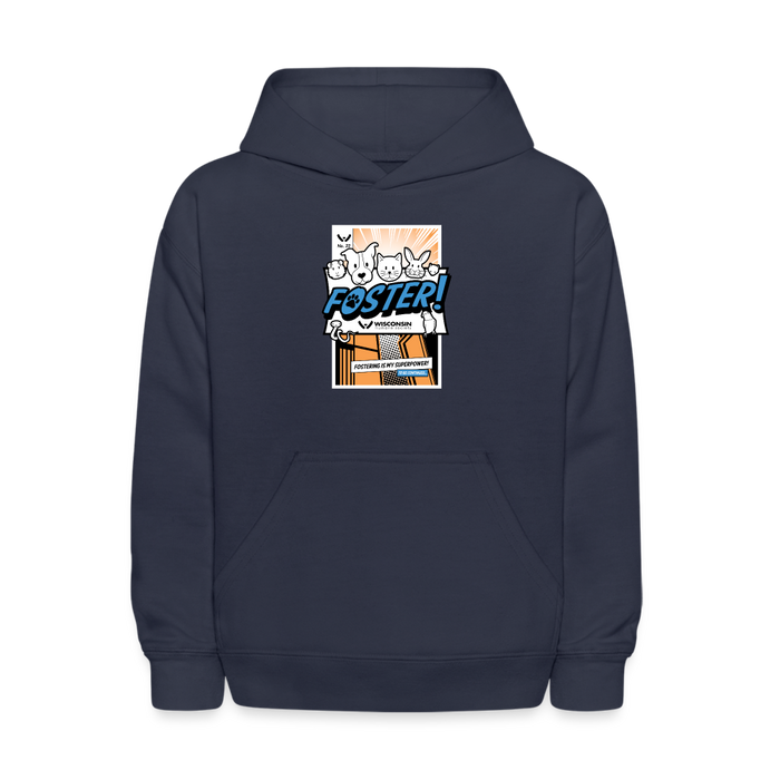 Foster Comic Kids' Hoodie - navy