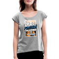Foster Comic Roll Cuff T-Shirt - heather gray