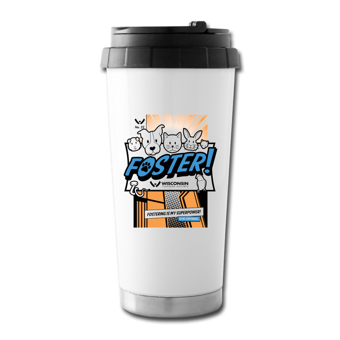 Foster Comic Travel Mug - white