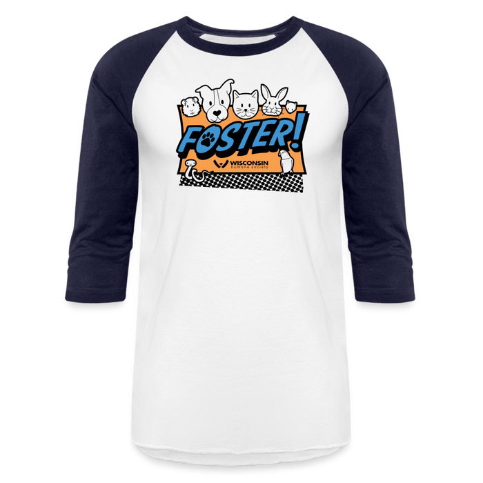 Foster Logo Baseball T-Shirt - white/navy
