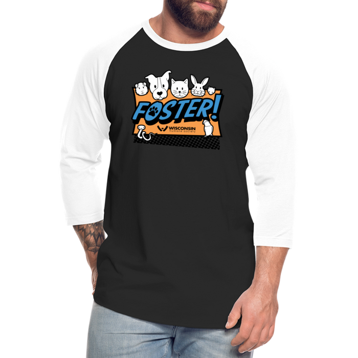 Foster Logo Baseball T-Shirt - black/white