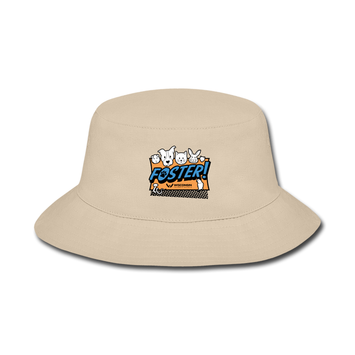 Foster Logo Bucket Hat - cream