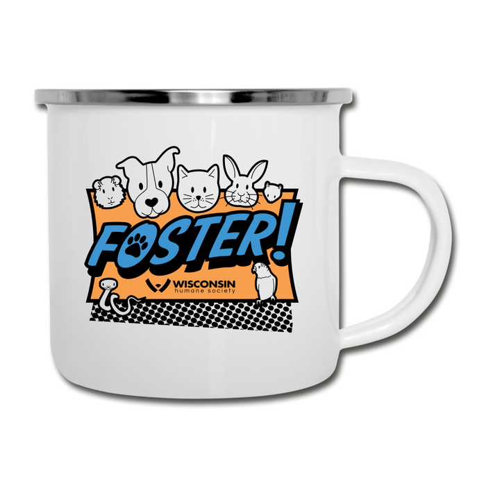 Foster Logo Camper Mug - white