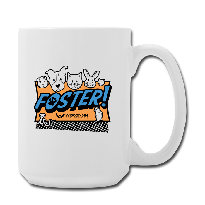 Foster Logo Coffee/Tea Mug 15 oz - white