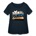 Foster Logo Curvy T-Shirt - navy