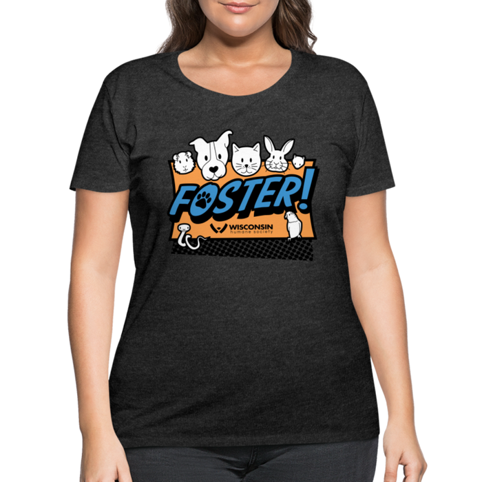 Foster Logo Curvy T-Shirt - deep heather