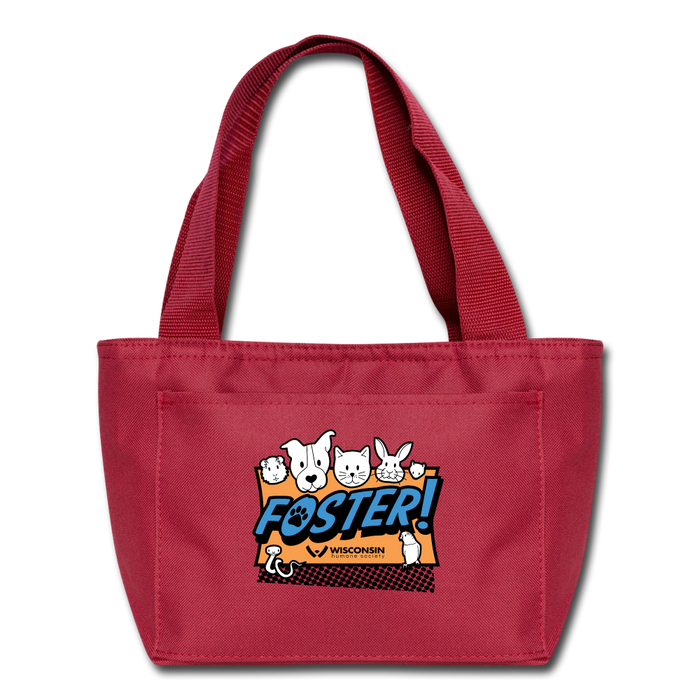 Foster Logo Lunch Bag - red