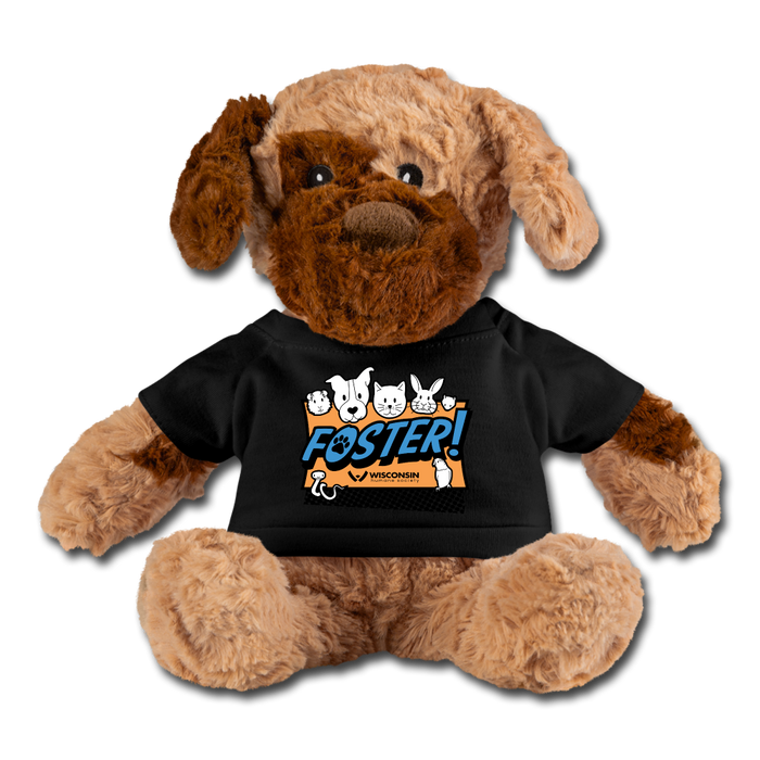 Foster Logo Plush Dog - black