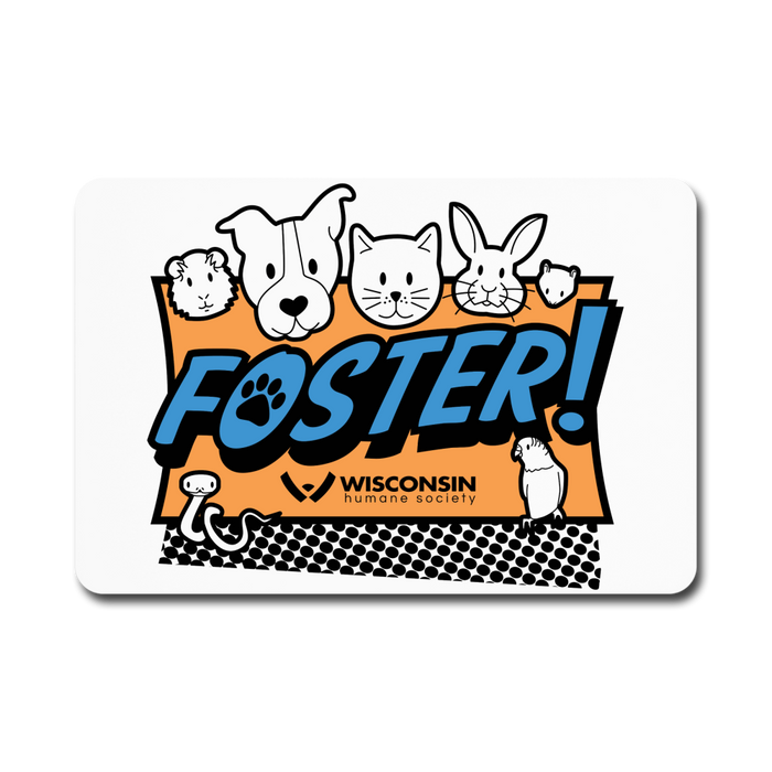 Foster Logo Rectangle Magnet - white