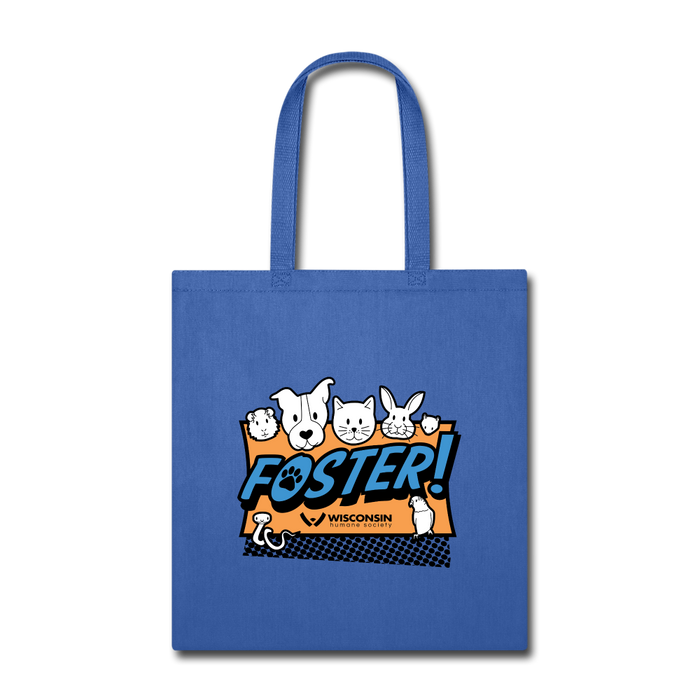 Foster Logo Tote Bag - royal blue
