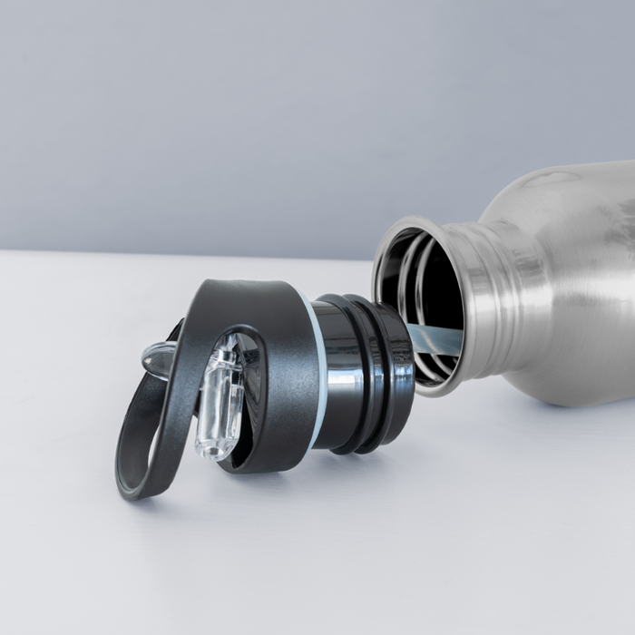 Foster Logo Water Bottle - silver