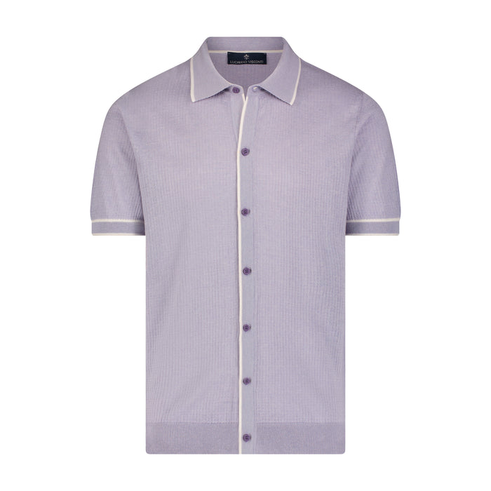 Fuchsia Viti Full Button Polo