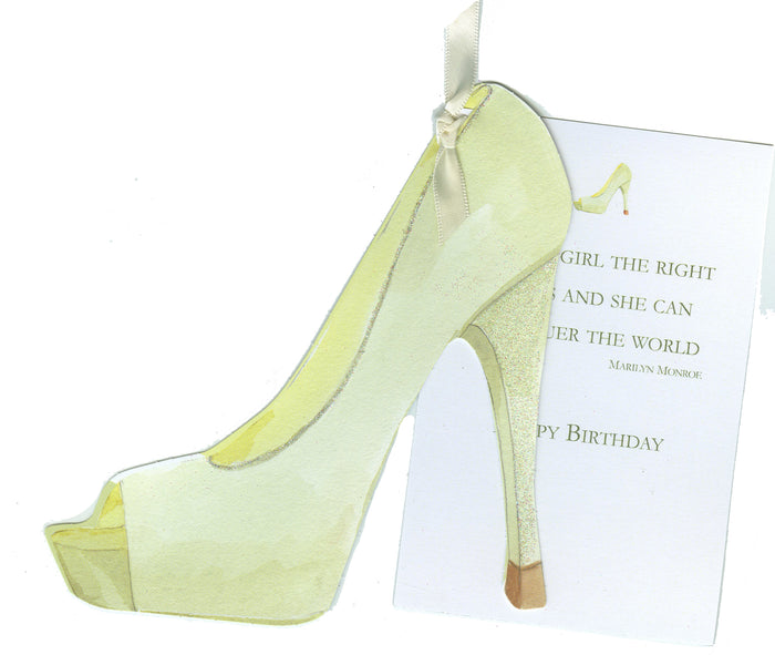 GAW1029W Glam Shoe Greeting Card