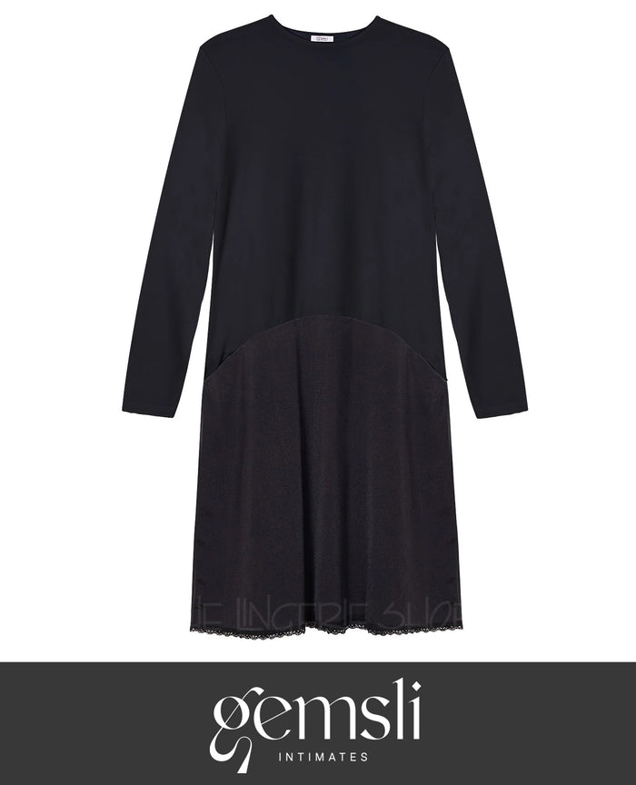 Gemsli FK312 Long Sleeve Solid Color Combination Full Slip