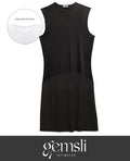 Gemsli FK314 Adjustable Crew Neck Solid Color Combination Full Slip Black