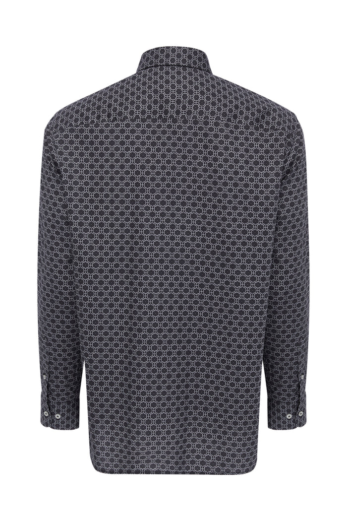Geo Hexagon Print Shirt